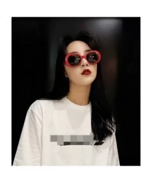 Vintage Sunglasses for Men and Women Plate Resin UV400 Sunglasses - Red - CW18SAS507W $9.98 Oval