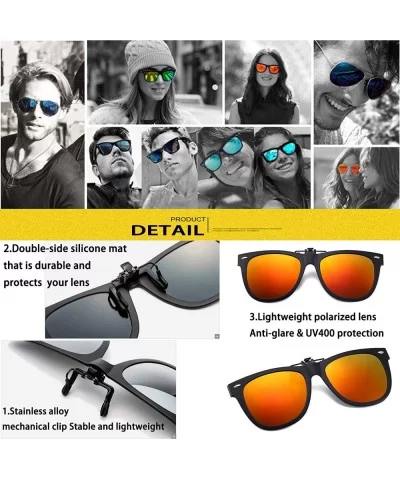 Women's Clip on Sunglasses Polarized Unisex Anti-Glare Driving Glasses With Flip Up for Prescription Glasses - C918U08O05H $8...