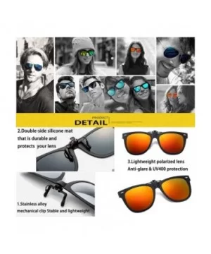 Women's Clip on Sunglasses Polarized Unisex Anti-Glare Driving Glasses With Flip Up for Prescription Glasses - C918U08O05H $8...