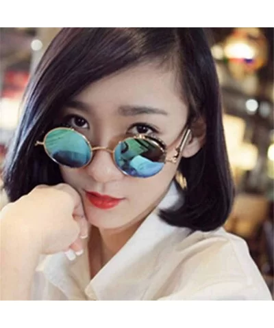 Round Steampunk Sunglasses Men Women Luxury Eyewear Mirror Punk Sun Glasses Vintage Female Male Eyeglasses Punk - CK18WS045M6...