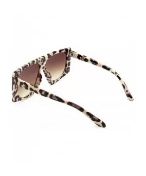 Oversized Square Sunglasses for Women Man Fashion Leopard Flat Top Sun Glasses - Leopard - CB18WRIZYWT $7.29 Square