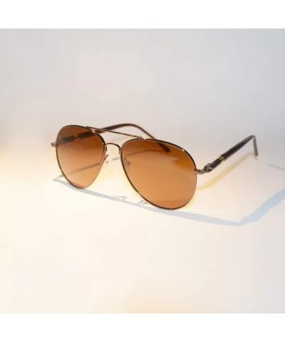 Sunglasses for Men and Women Unisex Polarized Sunglasses - Brown - CN18M7NT2GQ $6.23 Oval