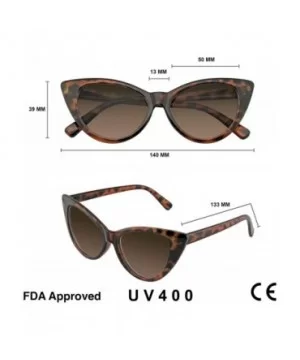 Womens Fashion Hot Tip Vintage Pointed Cat Eye Sunglasses - Tortoise Brown - CV12IGMCHJR $7.29 Cat Eye