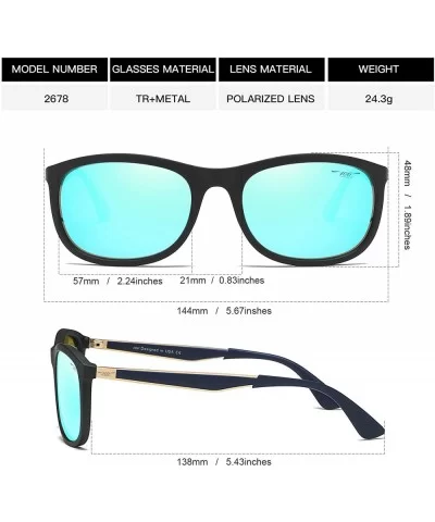 Polarized Sports Sunglasses TR90 Frame UV Protection for Men and Women Driving Baseball Running 2678 - Blue - CK18WYC3RTM $13...