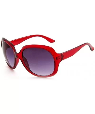 Sunglasses Women Oval Shape Fashion Sunglaasses Women Sunglasses Girls - Wine-red - C118WYRYWWN $25.24 Oval