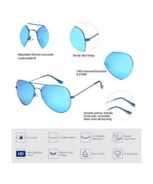 Mirrored Aviator Sunglasses Polarized Reflective Sunglasses for Women Men J-P-3025 Classic Style 56mm - UV400 - CK18HOCLHGY $...