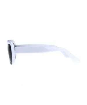 Vintage Fashion Womens Sunglasses Classy Rectangular Frame UV 400 - White (Black) - CO180Q5WQMC $8.00 Rectangular