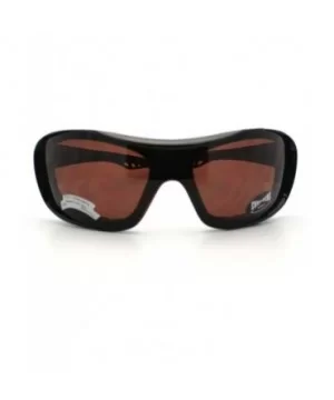 Foam Padded Semi-Goggle Sunglasses Mens Biker Rider Wrap Fashion - Black - CS11CKW6QT7 $8.19 Wrap