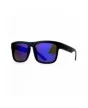 Mens Mirror Lens Gangster Oversize Horn Rim Cholo Sunglasses - Blue Revo - CO12MX99N0G $6.52 Oversized