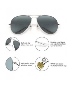 Classic Aviator Sunglasses for Men Women- Metal Frame UV400 Lens Protection Pilot Sunglasses - C118S2IOHSD $15.96 Sport