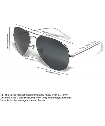 Classic Aviator Sunglasses for Men Women- Metal Frame UV400 Lens Protection Pilot Sunglasses - C118S2IOHSD $15.96 Sport