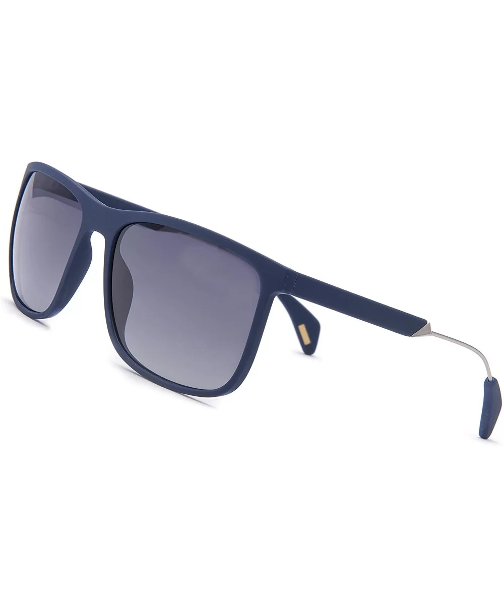 Polarized Retro Classic Trendy Stylish Sunglasses for Men Women - Blue Frame/Grey Gradient Lens / Z05g - CY18X9US9RO $10.38 R...