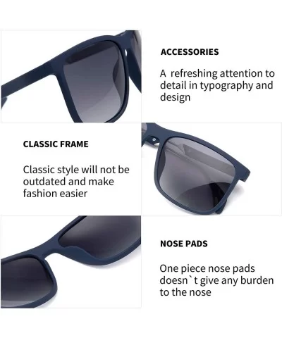 Polarized Retro Classic Trendy Stylish Sunglasses for Men Women - Blue Frame/Grey Gradient Lens / Z05g - CY18X9US9RO $10.38 R...