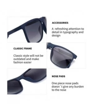 Polarized Retro Classic Trendy Stylish Sunglasses for Men Women - Blue Frame/Grey Gradient Lens / Z05g - CY18X9US9RO $10.38 R...