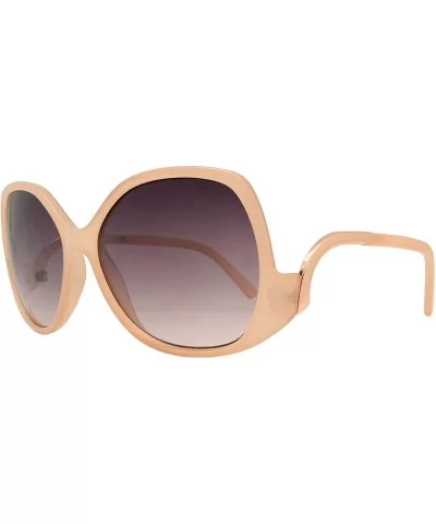 Butterfly Sunglasses for Women Curved Temple - Clear Taupe + Brown - C418TNCK6C8 $9.59 Butterfly