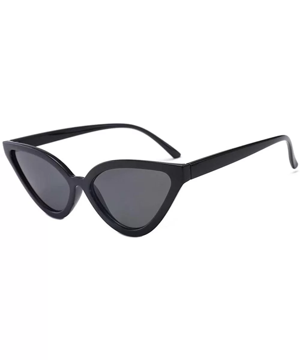 Female Fashion Cat Eye Shades Sunglasses UV Candy Colored Glasses - Gray - CZ18Q62UCOE $4.08 Rimless