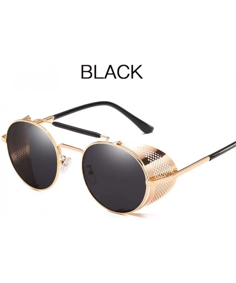 Fashion Gothic Steampunk Sun Glasses er Vintage Round Women Men Steam Punk Sunglasses Oculos - 7 - C418WR67440 $23.03 Round