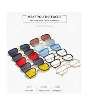 Sunglasses Square optional Classic - Glod Frame/Purple Lens - C118WC5M5U6 $6.19 Round