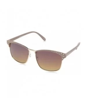 Women's 1026SP Retro Rectangular Metal Sunglasses with Beaded Enamel Brow Bar & 100% UV Protection - 55 mm - C318NN76G8Z $15....