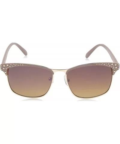 Women's 1026SP Retro Rectangular Metal Sunglasses with Beaded Enamel Brow Bar & 100% UV Protection - 55 mm - C318NN76G8Z $15....