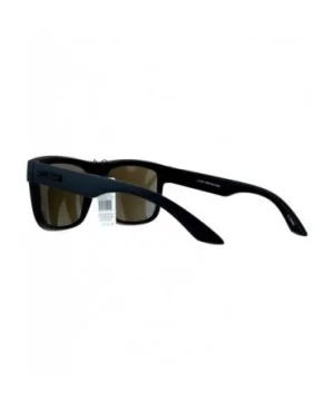 Mens Mirror Lens Gangster Oversize Horn Rim Cholo Sunglasses - Blue Revo - CO12MX99N0G $6.52 Oversized