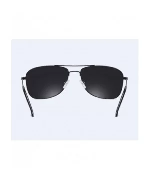 Men's metal polarizing sunglasses square anti-glare polarizing driving Sunglasses - E - CP18QQ2DYLD $33.70 Aviator