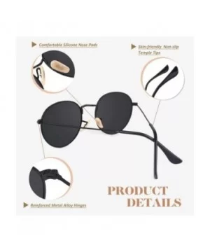 Classic Semi Rimless Half Frame Polarized Sunglasses for Men Women UV400 - 3 Black Frame / Grey Lens - CU18T72Z8G7 $9.18 Round