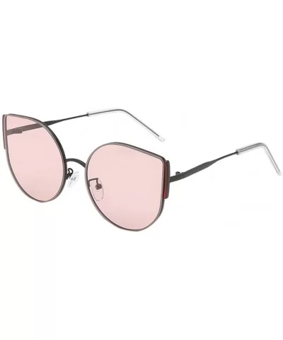 Sunglasses Fashion Irregular Polarized - Pink - CW18U06ACAU $8.99 Rectangular