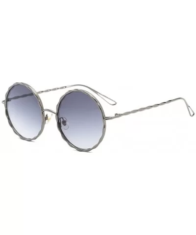 Hippie Retro Groovy Gradient Oversize Circle Lens Round Lennon Sunglasses - C1 - CL183NG8GHY $20.99 Oversized