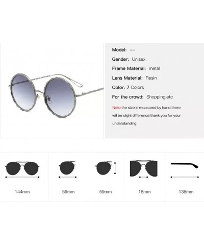 Hippie Retro Groovy Gradient Oversize Circle Lens Round Lennon Sunglasses - C1 - CL183NG8GHY $20.99 Oversized