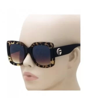 Oversize Square Sunglasses Women Multi Tinted Frame Fashion Modern Shades - Tortoise - CP18CYA04RU $7.28 Square