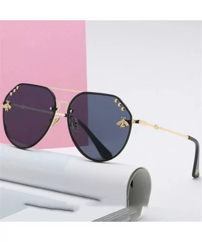 Fashion Women Small Bee Sunglasses Colourful Rivet Glasses Female Male Outdoor Traveling Eyeglasses UV400 - 6 - C418Y27DXU0 $...