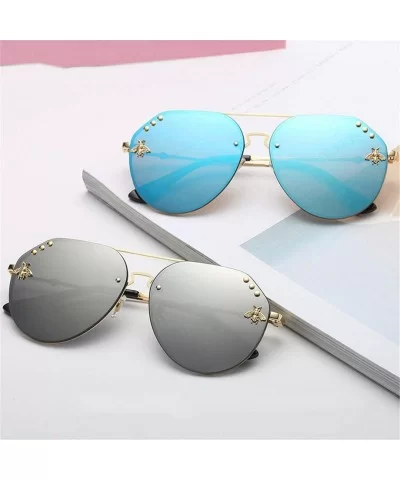 Fashion Women Small Bee Sunglasses Colourful Rivet Glasses Female Male Outdoor Traveling Eyeglasses UV400 - 6 - C418Y27DXU0 $...