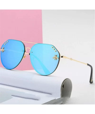 Fashion Women Small Bee Sunglasses Colourful Rivet Glasses Female Male Outdoor Traveling Eyeglasses UV400 - 6 - C418Y27DXU0 $...