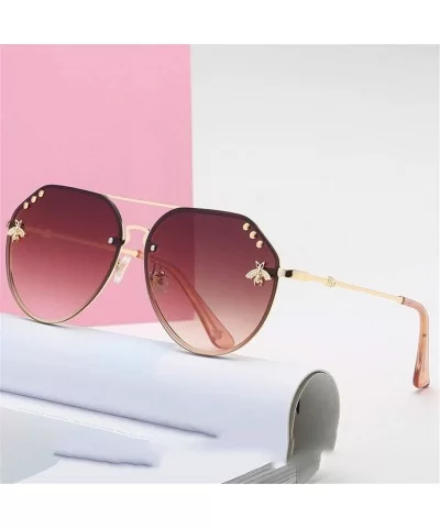 Fashion Women Small Bee Sunglasses Colourful Rivet Glasses Female Male Outdoor Traveling Eyeglasses UV400 - 6 - C418Y27DXU0 $...