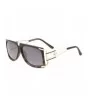 Gazelle Superfly Flat Top Square Aviator Sunglasses - Gold & Tortoise Frame - C118ETOAXUW $8.02 Oversized