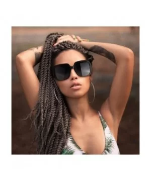 Oversized Square Suglasses for Women Polarized - Fashion Vintage Classic Shades for Outdoor UV Protection - CE18SYIY5D3 $19.5...