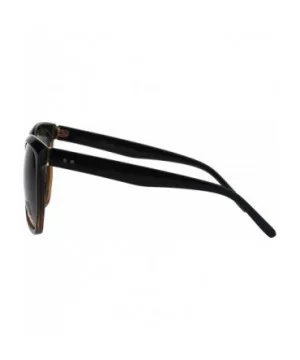 Womens Designer Style Sunglasses Oversized Square Angled Frame UV 400 - Black Brown (Brown) - CU18KHN9CI0 $8.93 Oversized