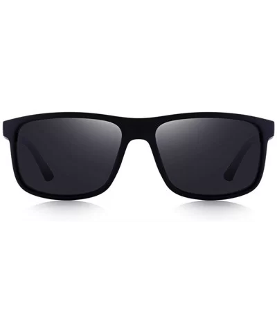 DESIGN Men Classic Polarized Sunglasses TR90 Legs Outdoor C01 Matte Black - C02 Black - CD18YRDGYMU $9.55 Aviator