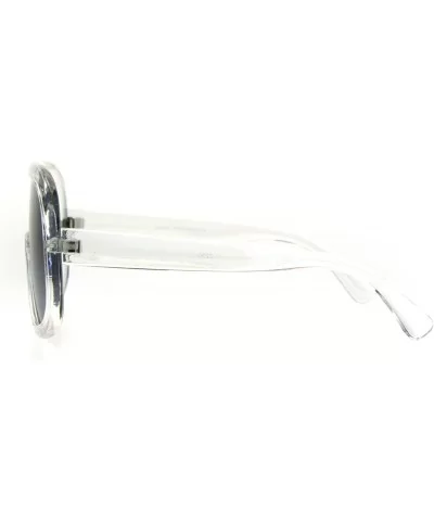 Shield Goggle Style Sunglasses Futuristic Oversized Fashion Shades UV 400 - Clear (Smoke) - CM186QI2Y50 $8.48 Goggle