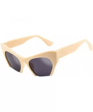 Mens Womens Retro Vintage Irregular Frame Cat Eye Rapper Sunglasses Eyewear - Multicolor E - CV190OHL0OS $6.95 Cat Eye