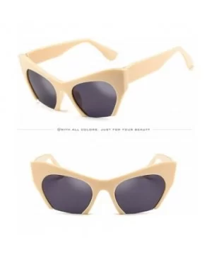 Mens Womens Retro Vintage Irregular Frame Cat Eye Rapper Sunglasses Eyewear - Multicolor E - CV190OHL0OS $6.95 Cat Eye