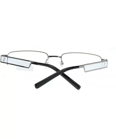 Pablo Zanetti Reading Glasses Unisex Half Rim Rectangular 53-18-140-30 - Silver White - CY11VLHJ63P $4.99 Rectangular