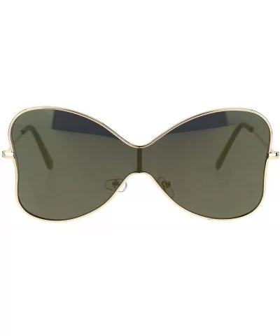 Womens Butterfly Sunglasses Gold Metal Wing Shape Metal Frame UV 400 - Gold - C9185AUGZNT $7.78 Butterfly