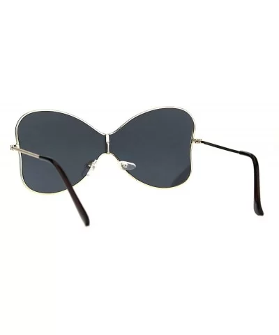 Womens Butterfly Sunglasses Gold Metal Wing Shape Metal Frame UV 400 - Gold - C9185AUGZNT $7.78 Butterfly