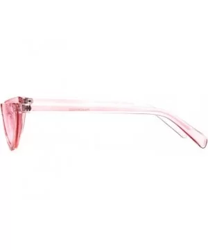 Womens Cropped Flat Top Retro Cat Eye Fashion Sunglasses - Pink - CL18HG2O5CW $5.83 Cat Eye