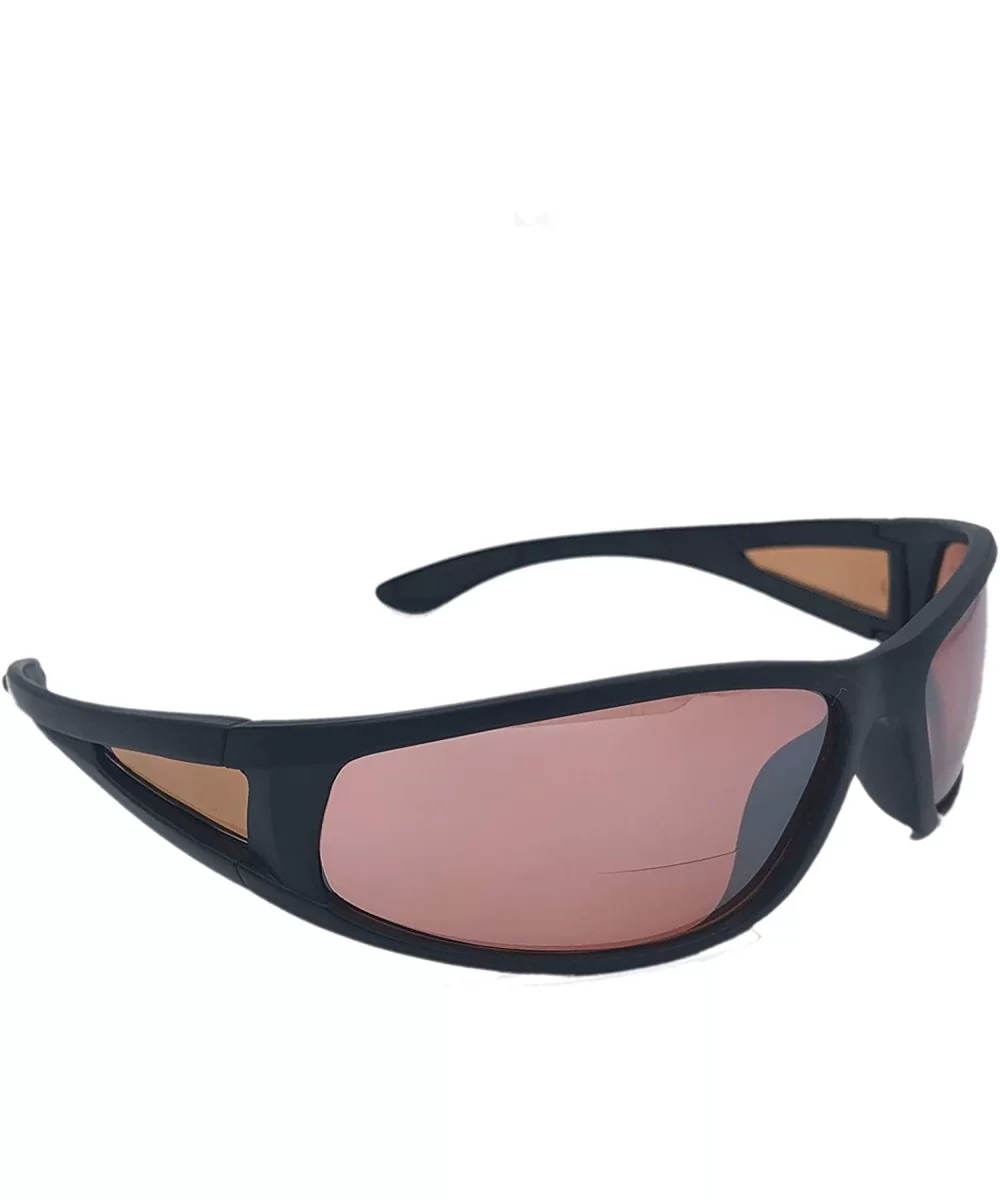 Bifocal Copper Driving Lens Blue Blocking Wrap Around Reading Sunglasses Sport Style - Black - CY18Z8QD470 $8.69 Wrap