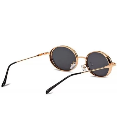 Men and women with the same fashion sunglasses- metal fashion small round mirror- sunglasses - C - C718S7OHTL9 $38.56 Aviator