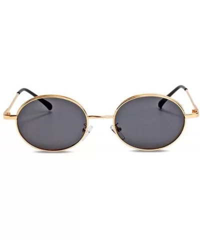 Men and women with the same fashion sunglasses- metal fashion small round mirror- sunglasses - C - C718S7OHTL9 $38.56 Aviator