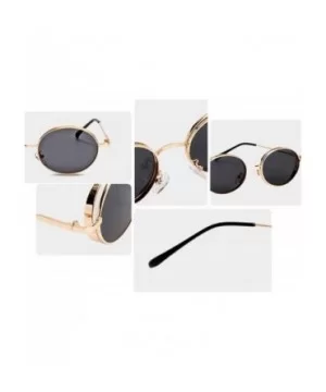 Men and women with the same fashion sunglasses- metal fashion small round mirror- sunglasses - C - C718S7OHTL9 $38.56 Aviator